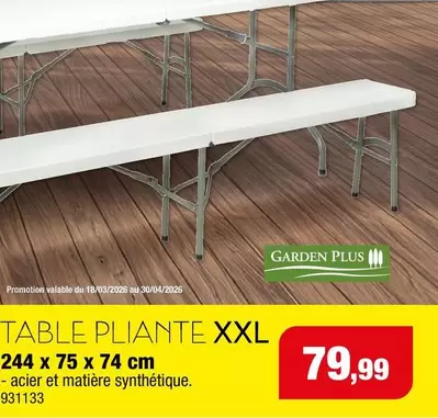 TABLE PLIANTE XXL
