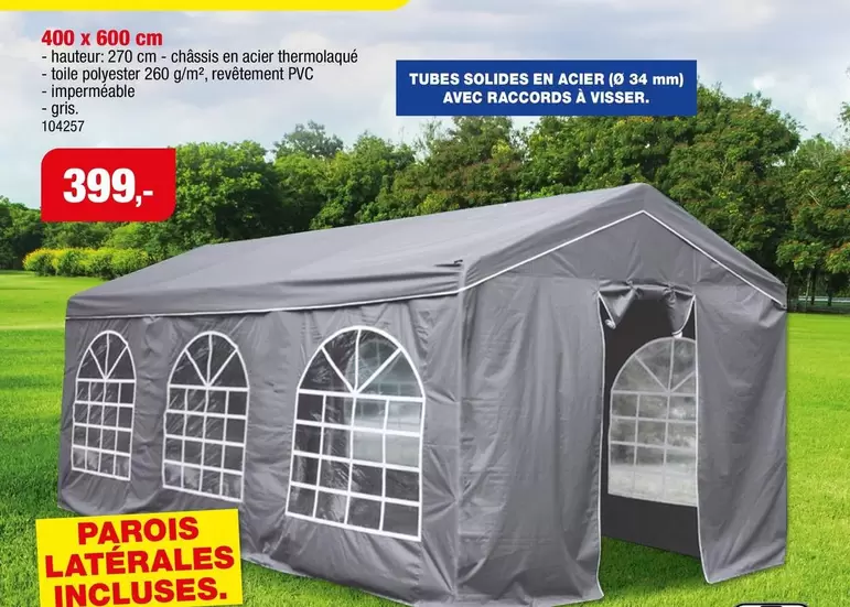 Tente de réception 400 x 600 cm