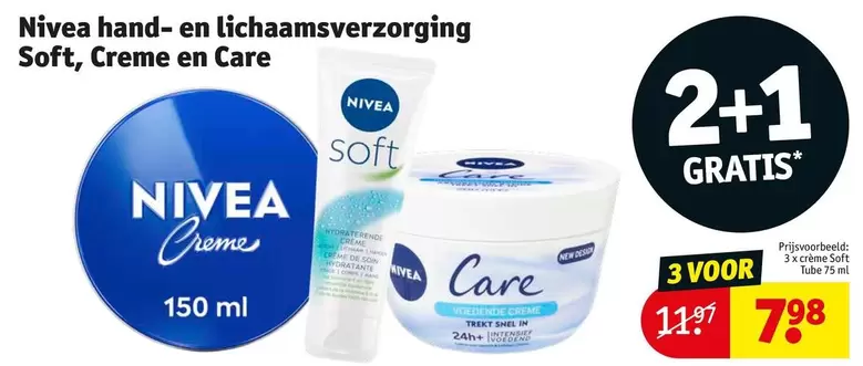 De - hand- en lichaamsverzorging Soft, Creme en Care