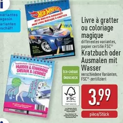 De - Livre à gratter ou coloriage magique / Kratzbuch oder Ausmalen mit Wasser