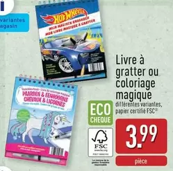Hot - Livre à gratter ou coloriage magique