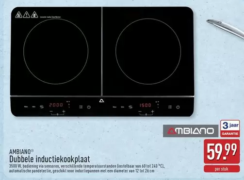 Dubbele inductiekookplaat