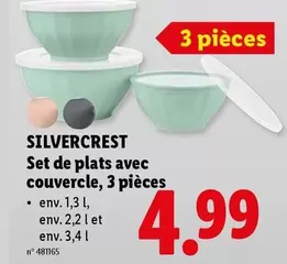 De - Set de plats avec couvercle, 3 pièces