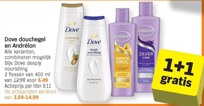 De - douchegel en Andrélon
