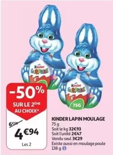 KINDER LAPIN MOULAGE