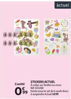 De - STICKERS ACTUEL À coller sur fenêtre ou murs Réf. 633268