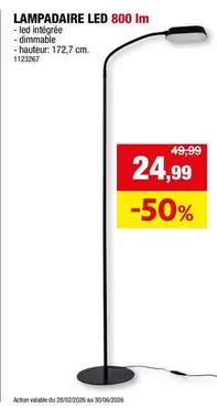 LAMPADAIRE LED 800 lm