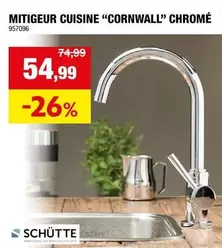 MITIGEUR CUISINE "CORNWALL" CHROME 957096