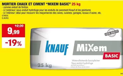 De - MORTIER CHAUX ET CIMENT "MIXEM BASIC"