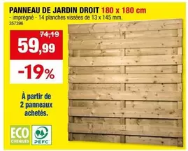 De - PANNEAU DE JARDIN DROIT 180 x 180 cm