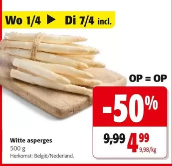 Witte asperges