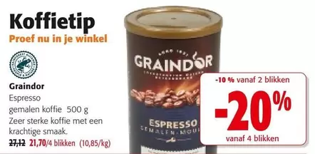 Nu - Espresso gemalen koffie