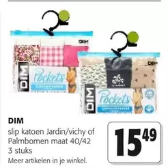 slip katoen Jardin/vichy of Palmbomen