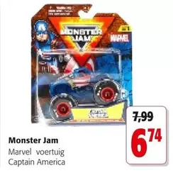 Monster -  Jam Marvel voer tuig Captain America