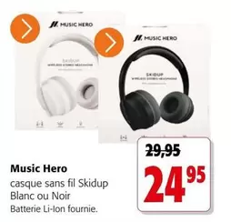 casque sans fil Skidup Blanc ou Noir