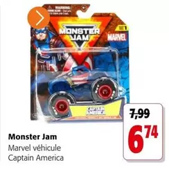 Monster -  Jam Marvel Véhicule Captain America