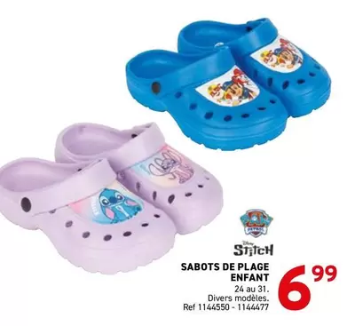 Stitch - SABOTS DE PLAGE ENFANT