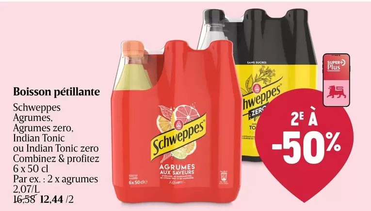 Indian - Boisson pétillante Agrumes zero,  Tonic ou  Tonic zero