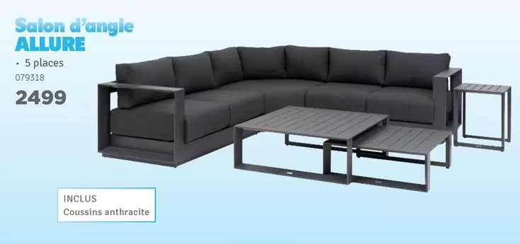 Salon d'angle ALLURE - 5 places