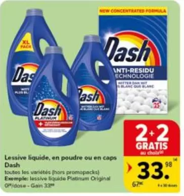 Lessive liquide, en poudre ou en caps