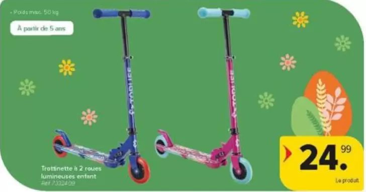 De - Trottinette à 2 roues lumineuses