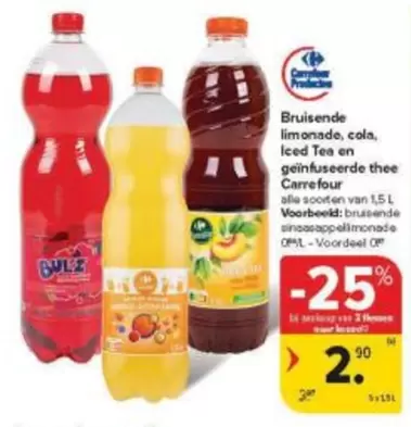 Bruisende limonade, cola, iced Tea en geïnfuseerde thee