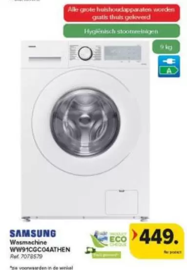 De - Wasmachine WW91CGG04ATHEN