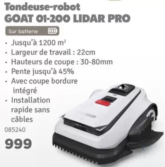 De - Tondeuse-robot GOAT 01-200 LIDAR PRO