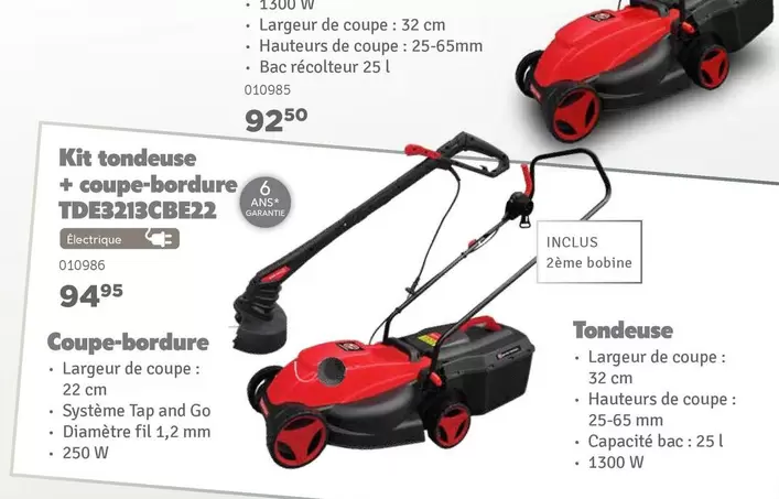 De - Kit tondeuse + coupe-bordure TDE3213CBE22