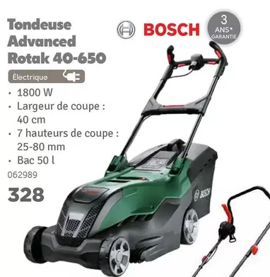 Bosch - Tondeuse Advanced Rotak 40-650