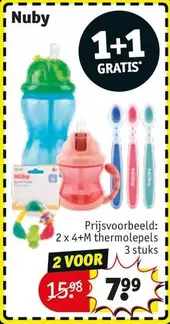 2 x 4+M thermolepels 3 stuks