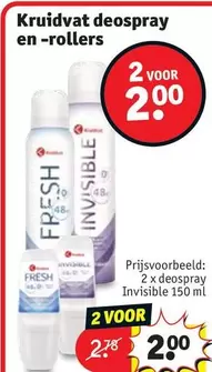 Kruidvat deospray en -rollers