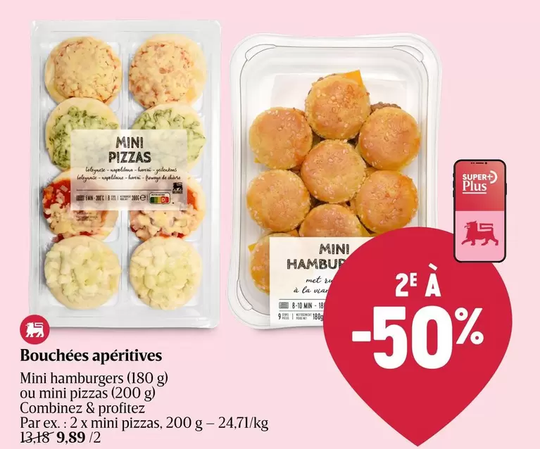 De - Mini hamburgers or mini pizzas