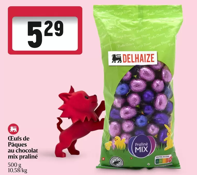 De - Œufs de Pâques au chocolat mix praliné