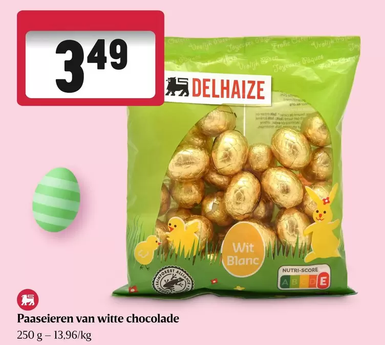 De - Paaseieren van witte chocolade