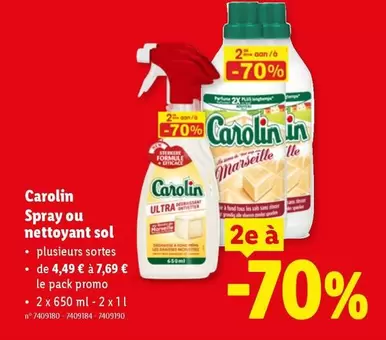 De - Carolin Spray ou nettoyant sol