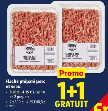 De - Haché préparé porc et veau
