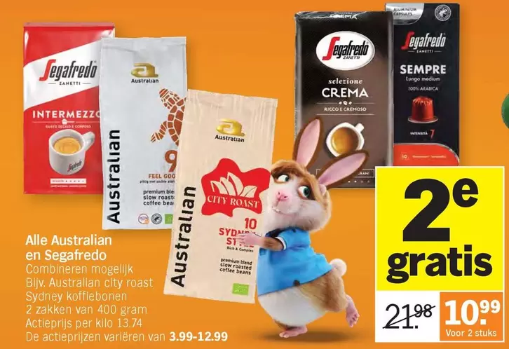 De - Australian en Segafredo Combineren