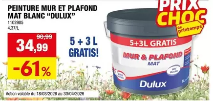 De - PEINTURE MUR ET PLAFOND MAT BLANC