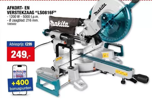 AFKORT- EN VERSTEKZAAG "LS0816F"
