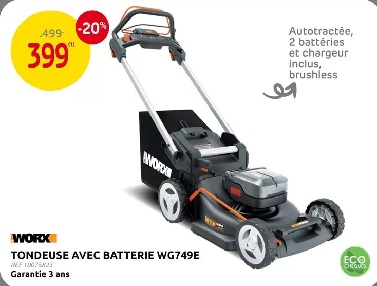 TONDEUSE AVEC BATTERIE WG749E