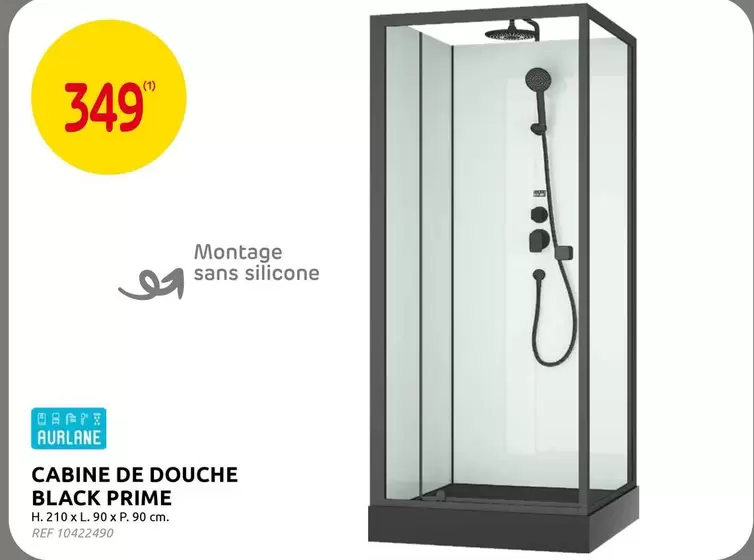 De - CABINE DE DOUCHE BLACK PRIME