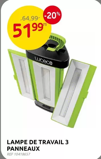 De - LAMPE DE TRAVAIL 3 PANNEAUX