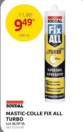 MASTIC-COLLE FIX ALL TURBO