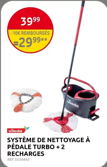 De - SYSTÈME DE NETTOYAGE À PÉDALE TURBO + 2 RECHARGES