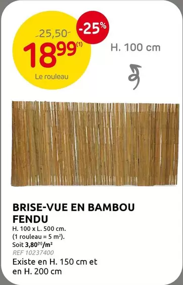 BRISE-VUE EN BAMBOU FENDU