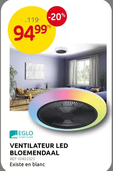 VENTILATEUR LED BLOEMENDAAL