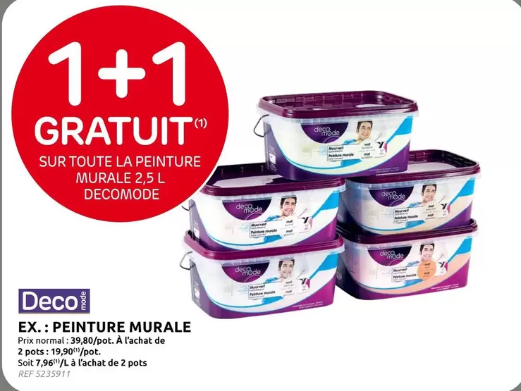 De - PEINTURE MURALE 2,5 L DECOMODE