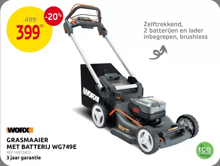 GRASMAAIER MET BATTERIJ WG749E