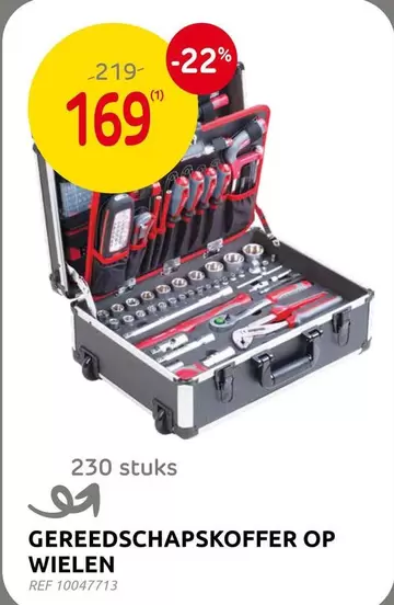 GEREEDSCHAPSKOFFER OP WIELEN